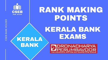KERALA BANK | TOP 10 | RANK MAKING POINTS