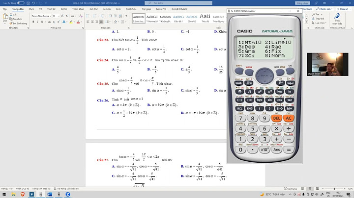 Giải toán trên máy tính casio lớp 11 năm 2024
