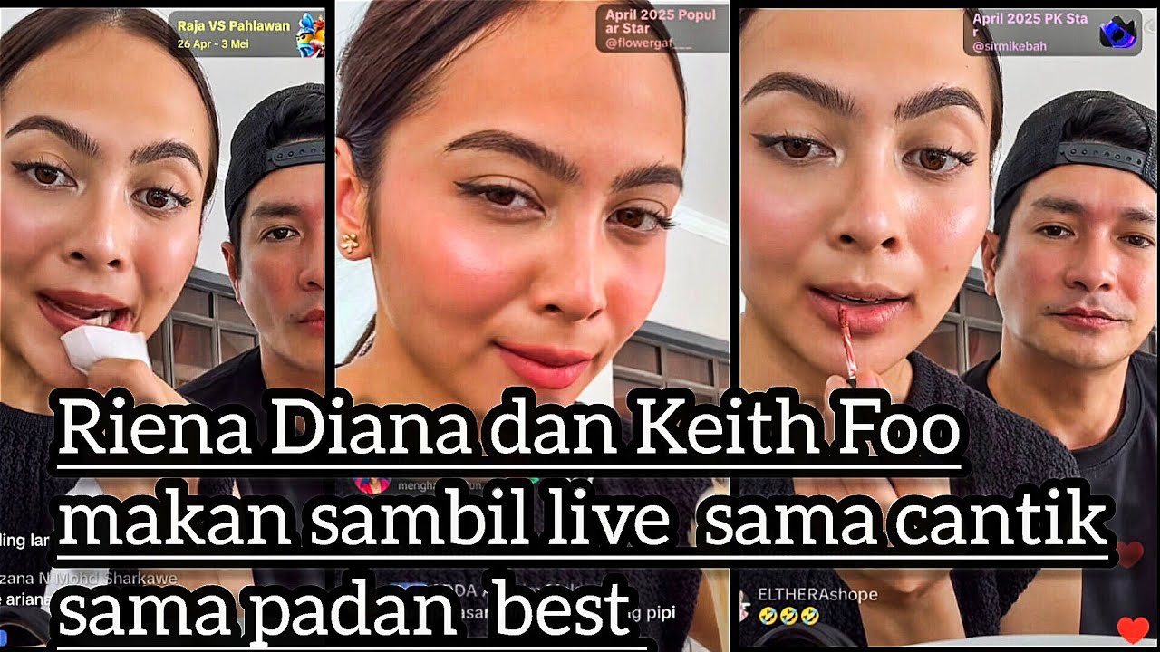 Riena Diana dan Keith Foo makan sambil live sama cantik sama padan best guys jom tonton