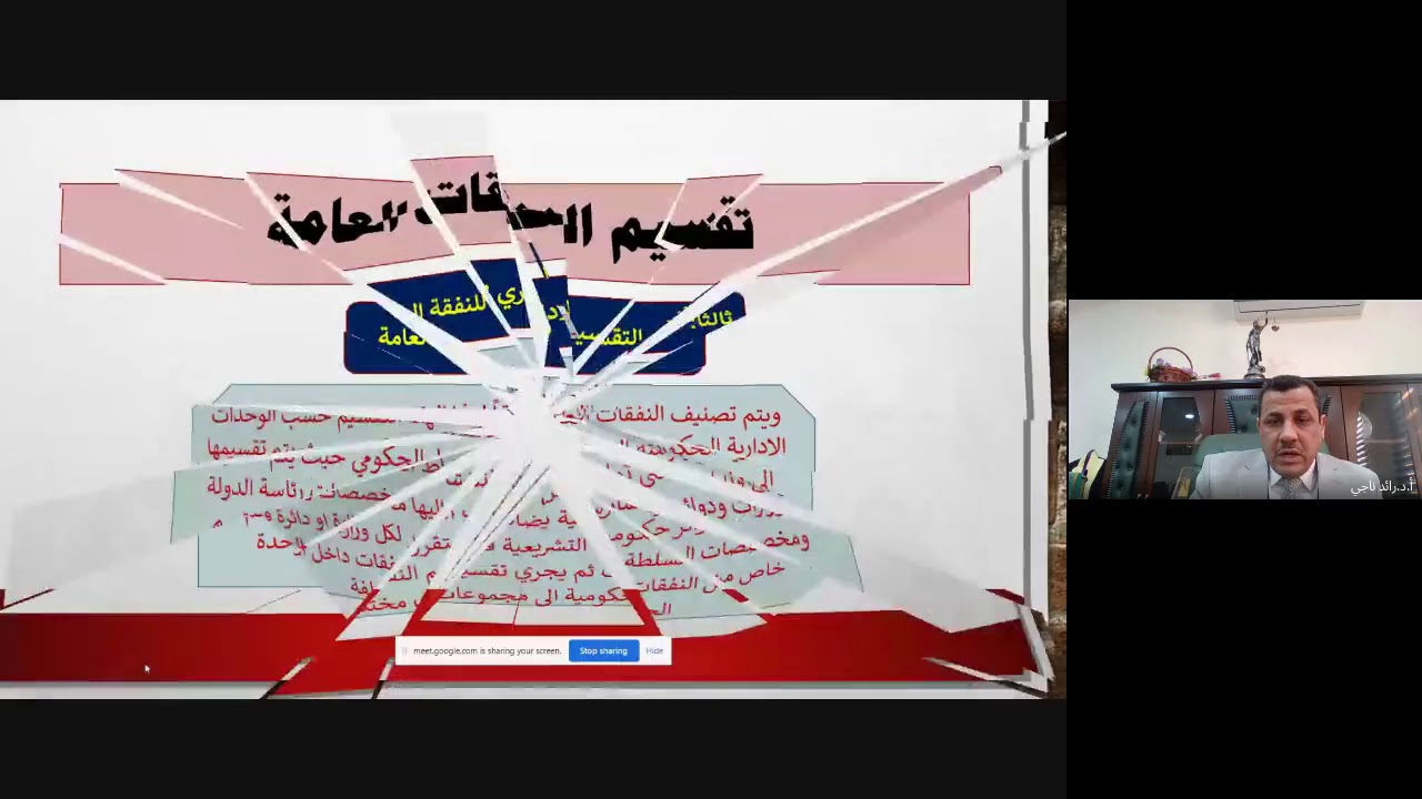 المحاضرة الثالثة/  تقسيمات النفقة العامة واسباب الزيادة