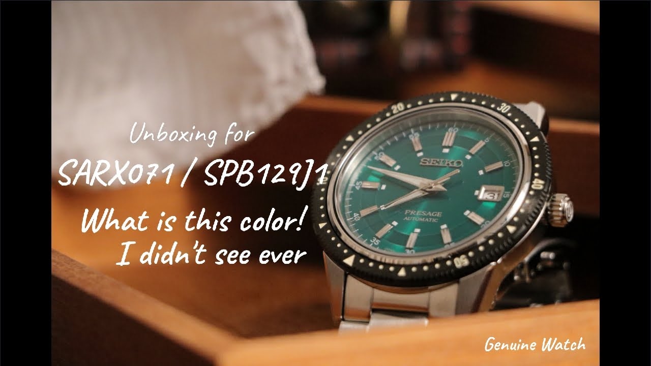 Unboxing for Seiko Presage SARX071 / SPB129J1. What a interesting color it  is! I didn't see before. - YouTube