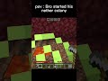 pov : Bro started his nether colony #minecraft #gaming #viral #tranding #feed#ytshorts #shorts#short