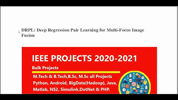 DRPL Deep Regression Pair Learning for Multi Focus Image Fusion
