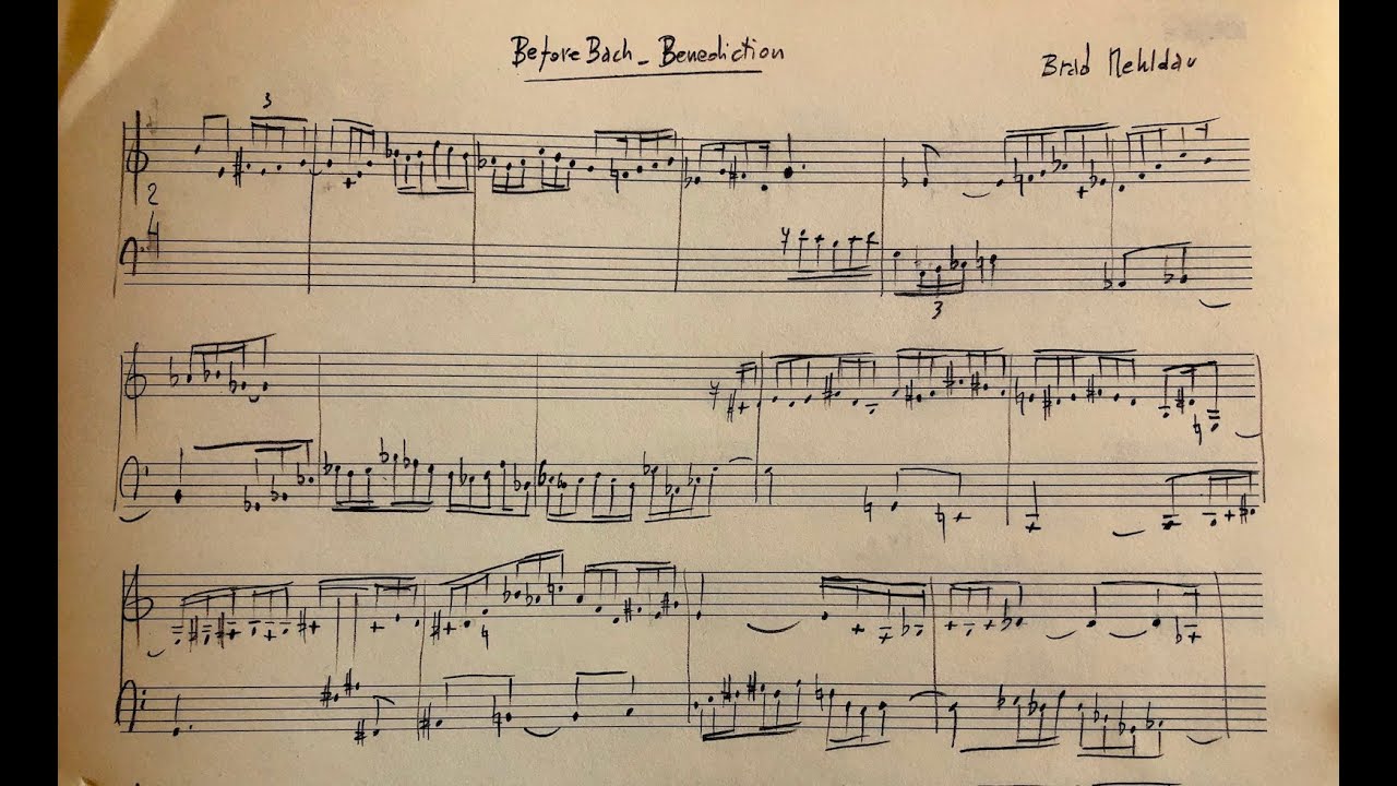 Before Bach: Benediction (Brad Mehldau) - full transcription