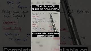 Trail balance error practical questions #errorofprinciple #errorofprinciple #erroromission