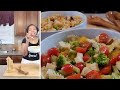 Pasta salad with homemade vinaigrette  low carb option