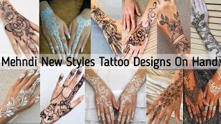 Mehndi New Styles Tattoo Designs On Hand 2024|Small and Simple Mehndi Tattoo Designs For Hands