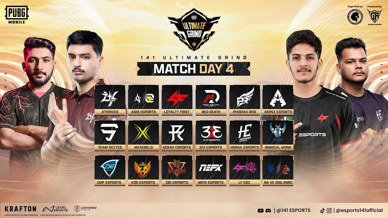 PUBGM 141 ULTIMATE GRIND - FT. #4T #HORAA #ASI8 #SCYTES #LF