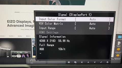 Connecting a Mac to Eizo CG319x Monitor (iMac or MacBook Pro) 10bit 4K DCI 4096 x 2160
