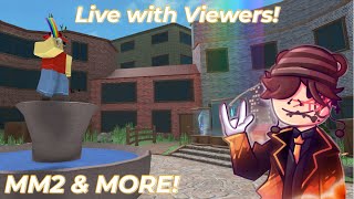 Playing MM2 with Viewers and MORE | #live #mm2 #verticallive #roblox