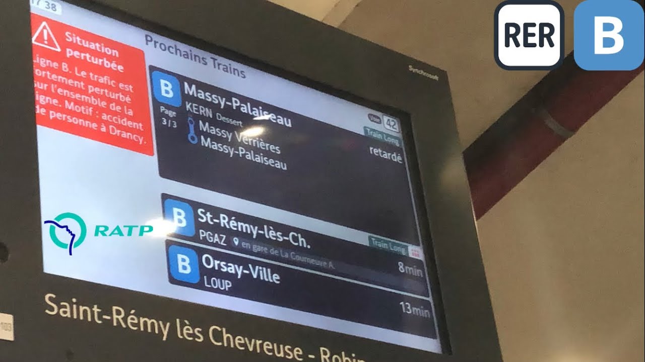 (RER B & RER D) Accident grave de personne, tout est bloqué,ça crie de partout, ça pousse (incident)