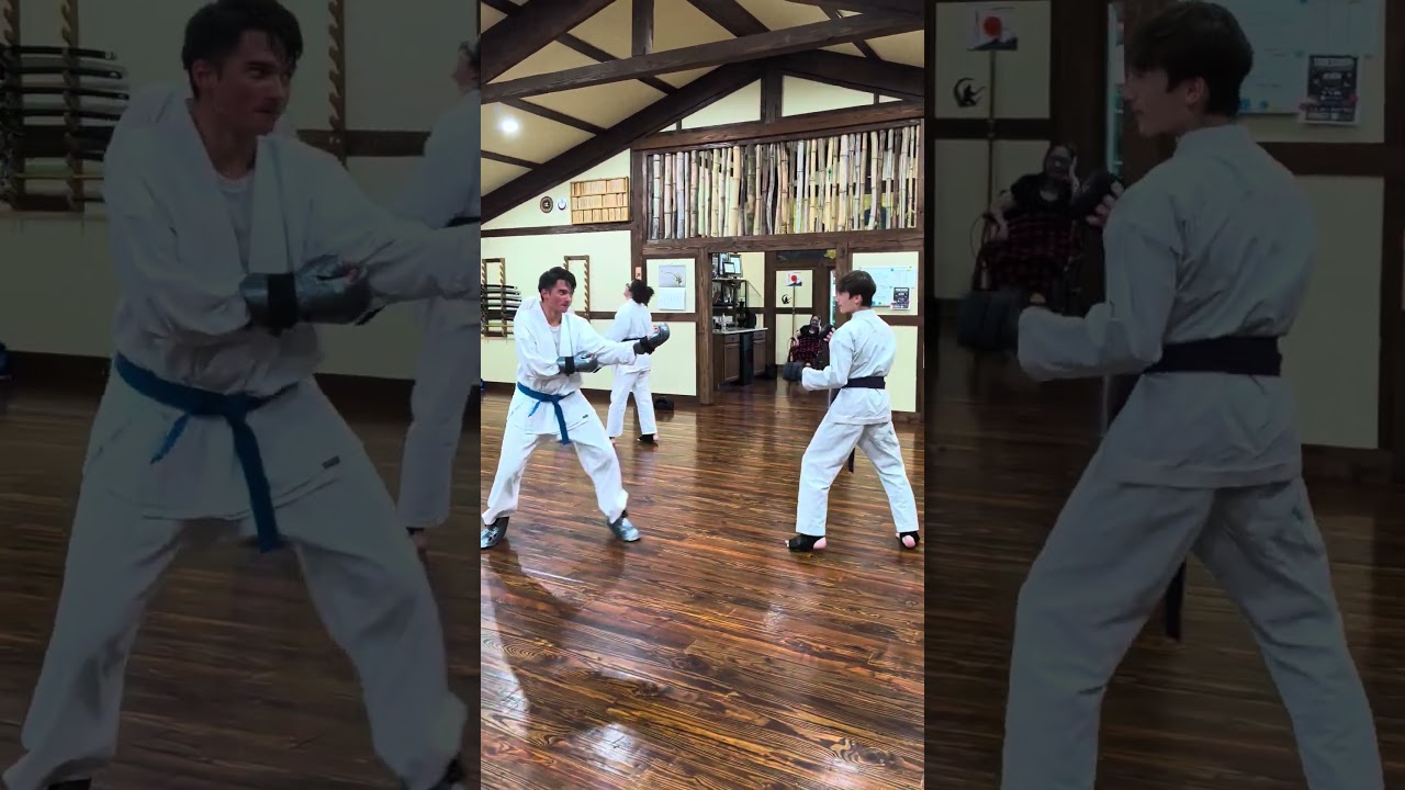 kumite practice kizami gyaku zuki. #floridabudokan # #karate