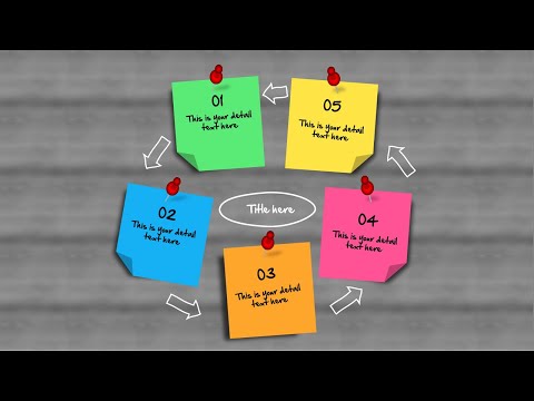 Quick Design Series - 5 Steps Post-It note Animation Template in PowerPoint