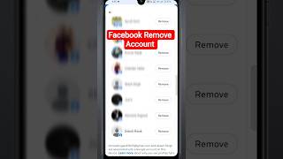 How to Remove Multiple Accounts on Facebook se account Remove kaise kare  #shorts