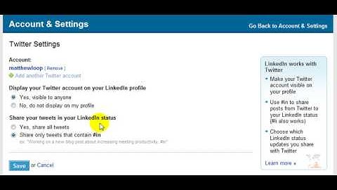 How to Sync your Twitter Status Updates with LinkedIn