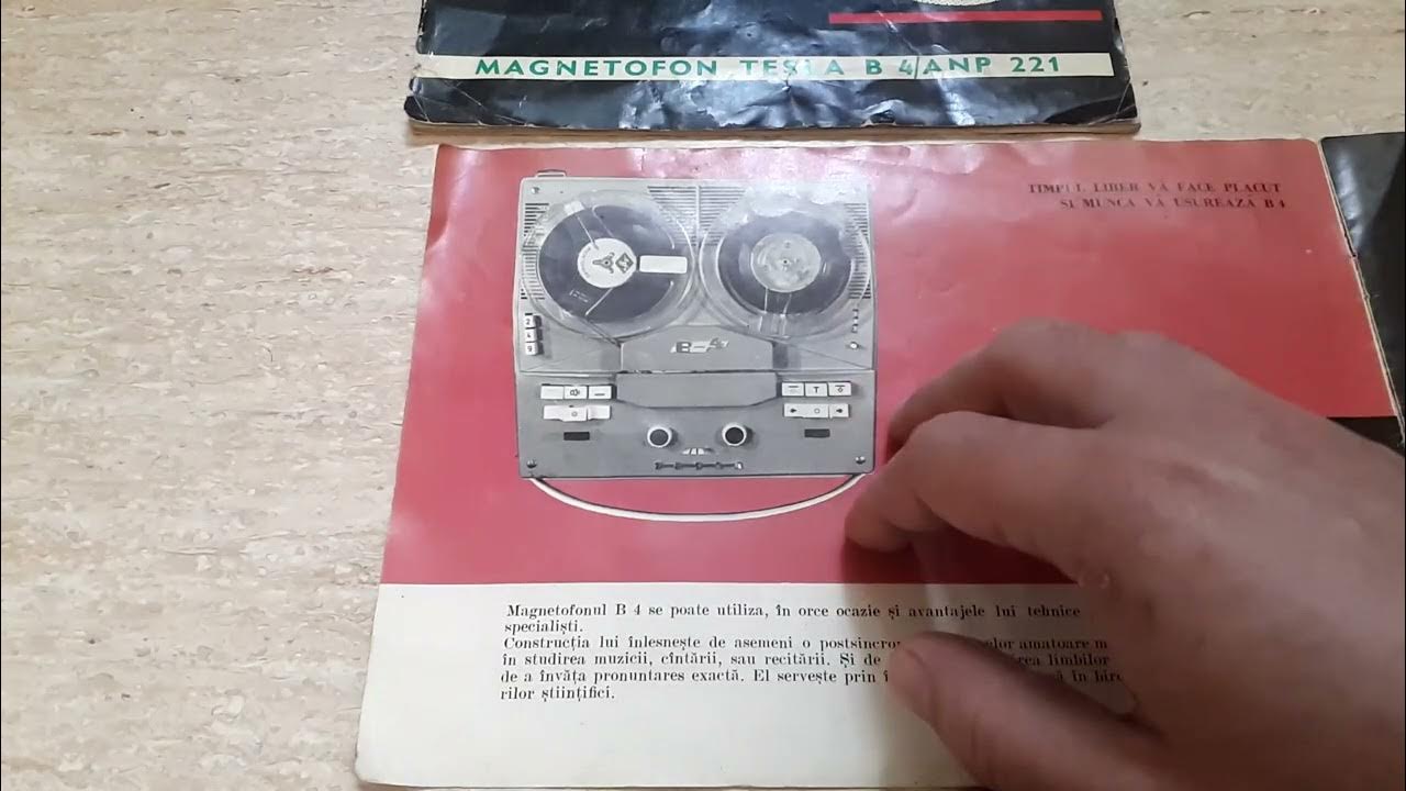 1964 Tesla B4 Reel to Reel Tape Recorder Manual and Comments 