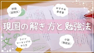 【中学•高校】現国(現代国語/現代文)の勉強法と解き方を東大卒女子が解説￤おすすめ参考書やラインマーキングのやり方まで🥞