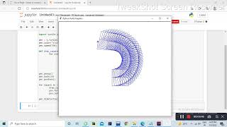 Spiral Square drawing in Python || Python turtle graphics in Gujarati #pythoningujarati #python