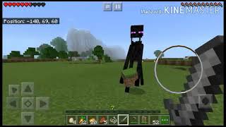 mcpe multiplayer part 6 - collecting flowers and fighting with enderman