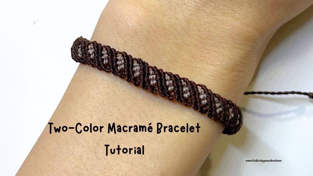 Two-Color Macrame Bracelet | How to Make a Macrame Bracelet | DIY ...