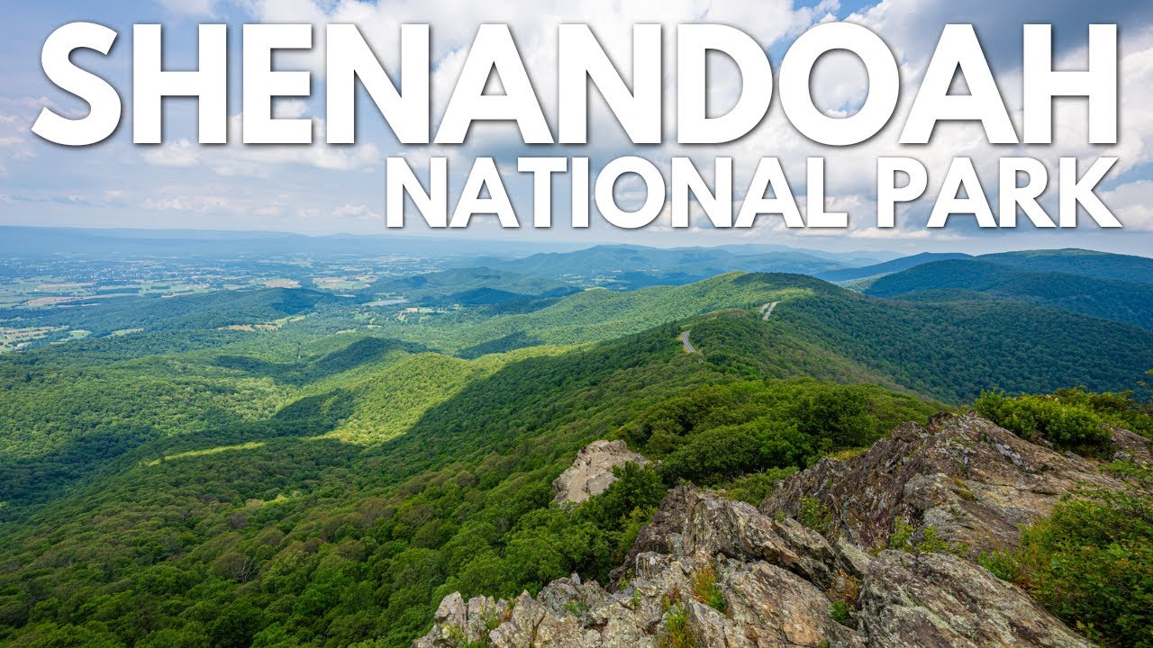 Shenandoah National Park Skyline Drive scenic overlook with Blue Ridge Mountains vista