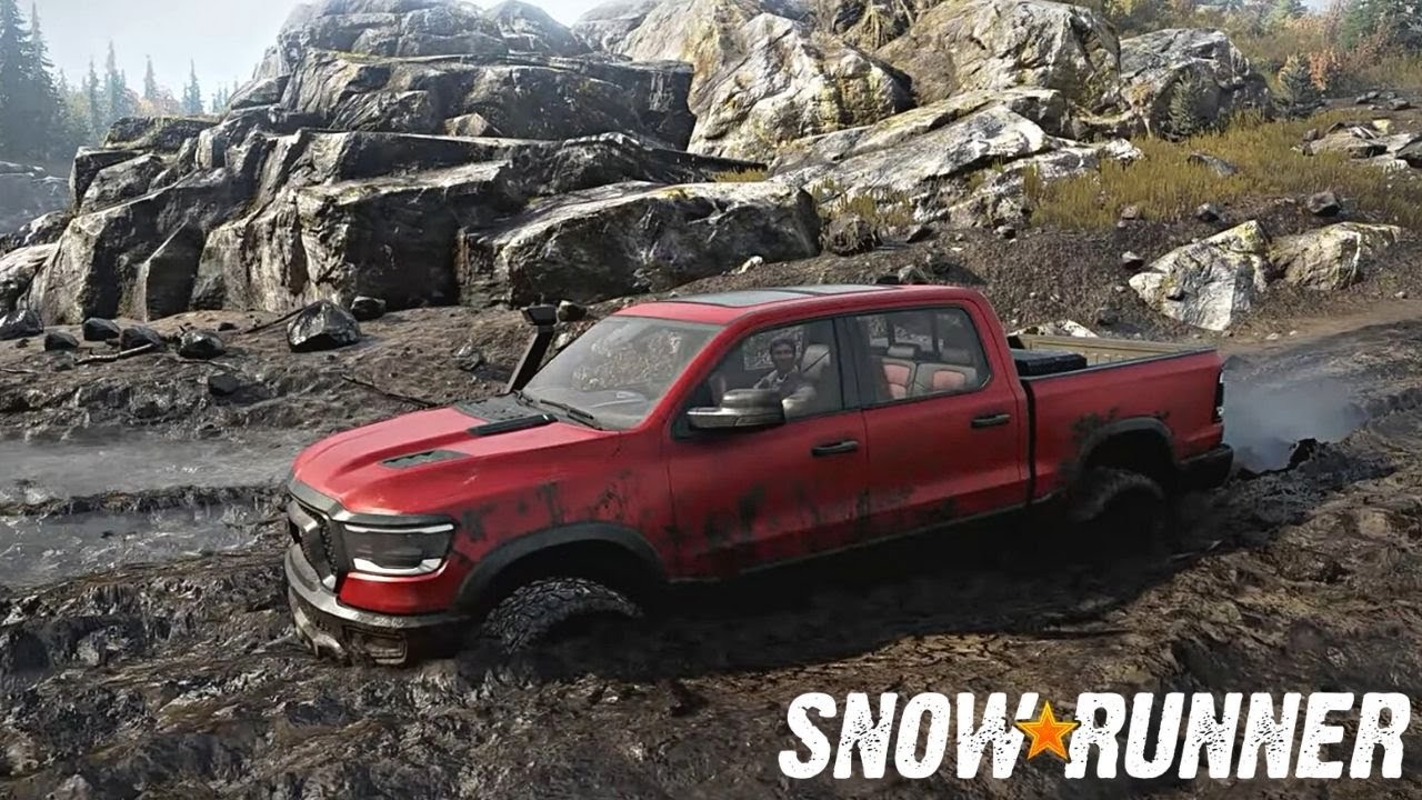SnowRunner: Extreme OffRoad Driving Simulator Game Crossing Dangerous River Spintires