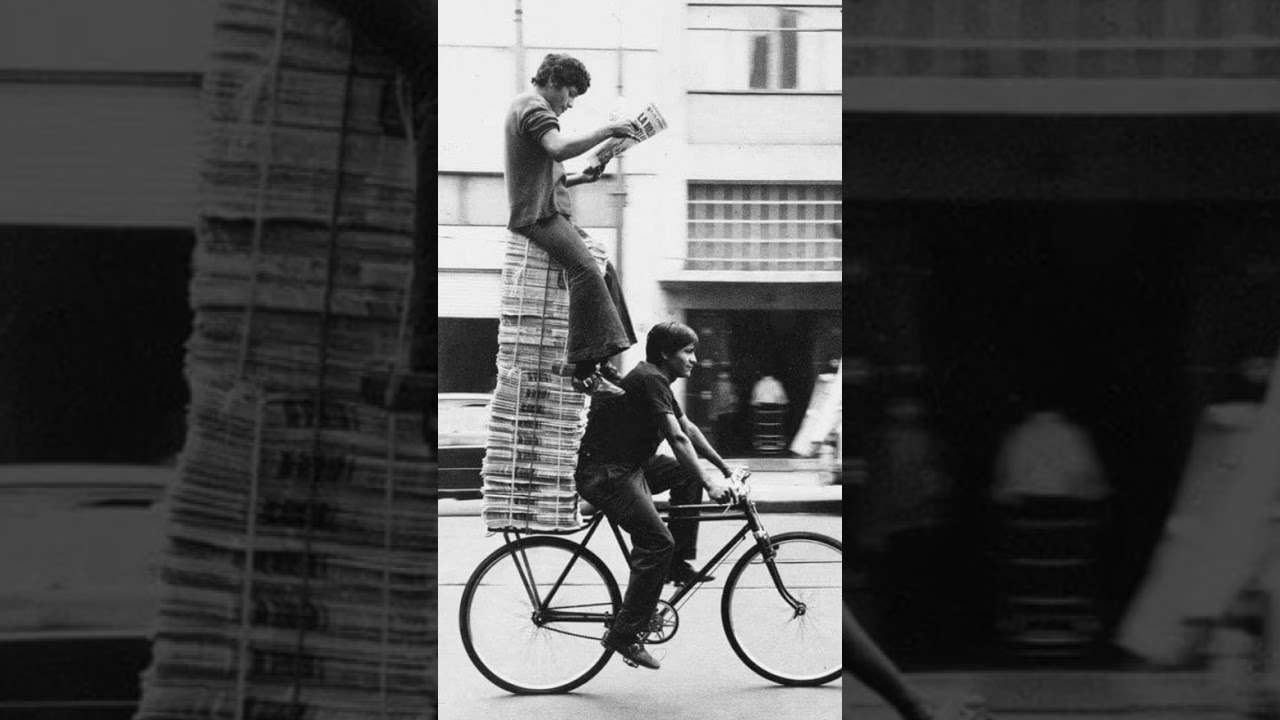 Newspaper delivery boys. Mexico City, 1977