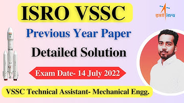 ISRO VSSC PREVIOUS YEAR PAPER SOLUTION- 14 July 2021 | VSSC Technical Assistant Mechanical Paper