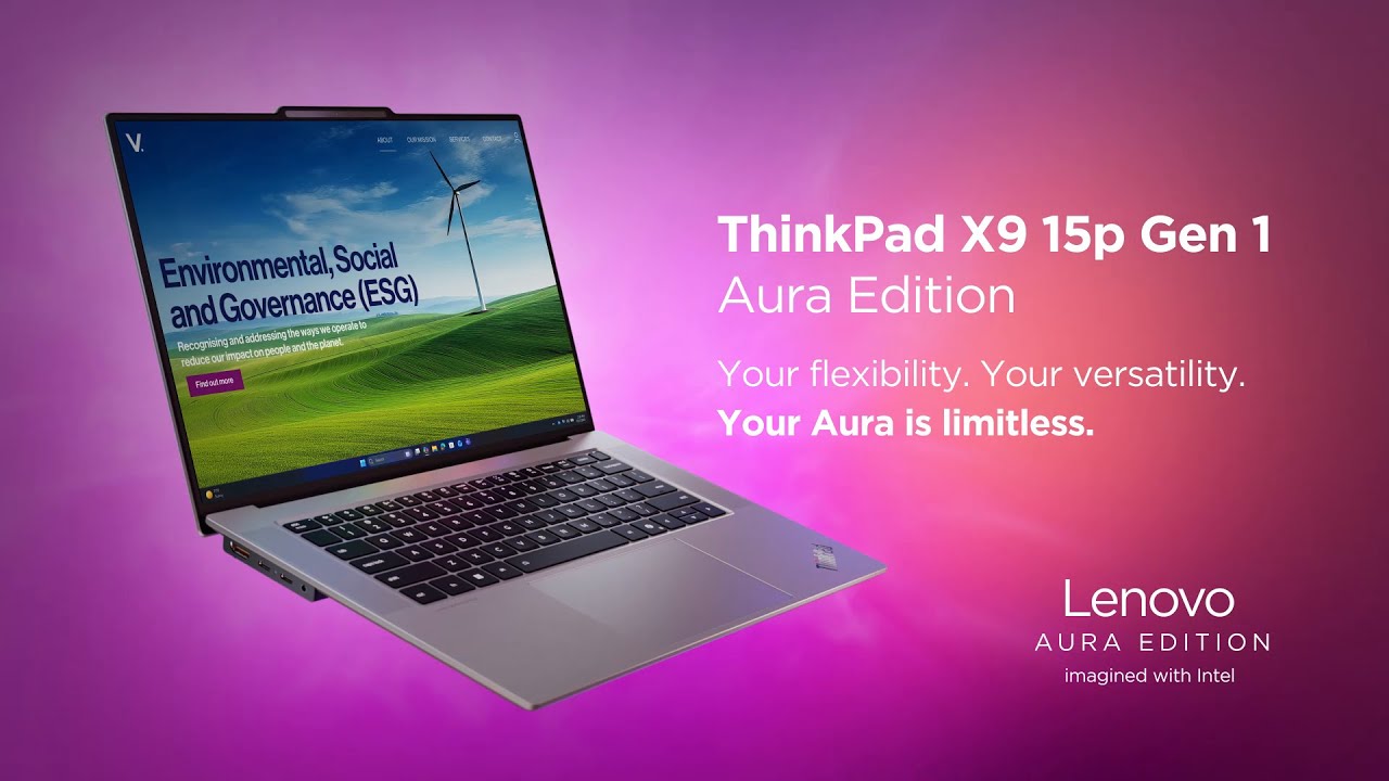 Lenovo ThinkPad X9 15p Aura Edition for Hybrid Work | Smart AI Productivity and Speakers