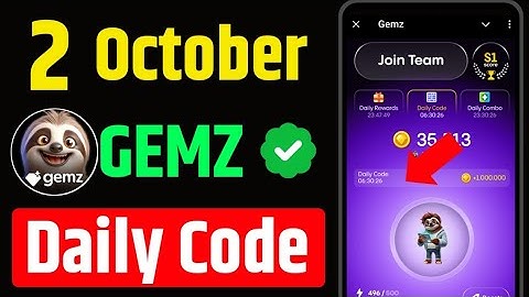 Gemz daily code | Gemz daily code today | Gemz daily code 1 - 2 October | 2 October Gemz daily Code