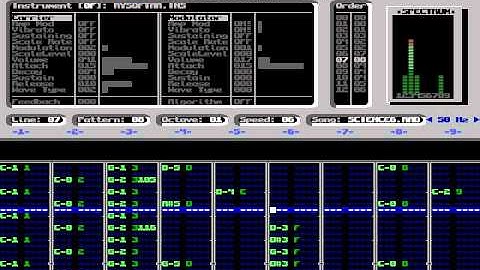 My first .RAD song using the RAD tracker for DOS