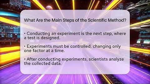 What Are the Main Steps of the Scientific Method? - Strange Science HQ