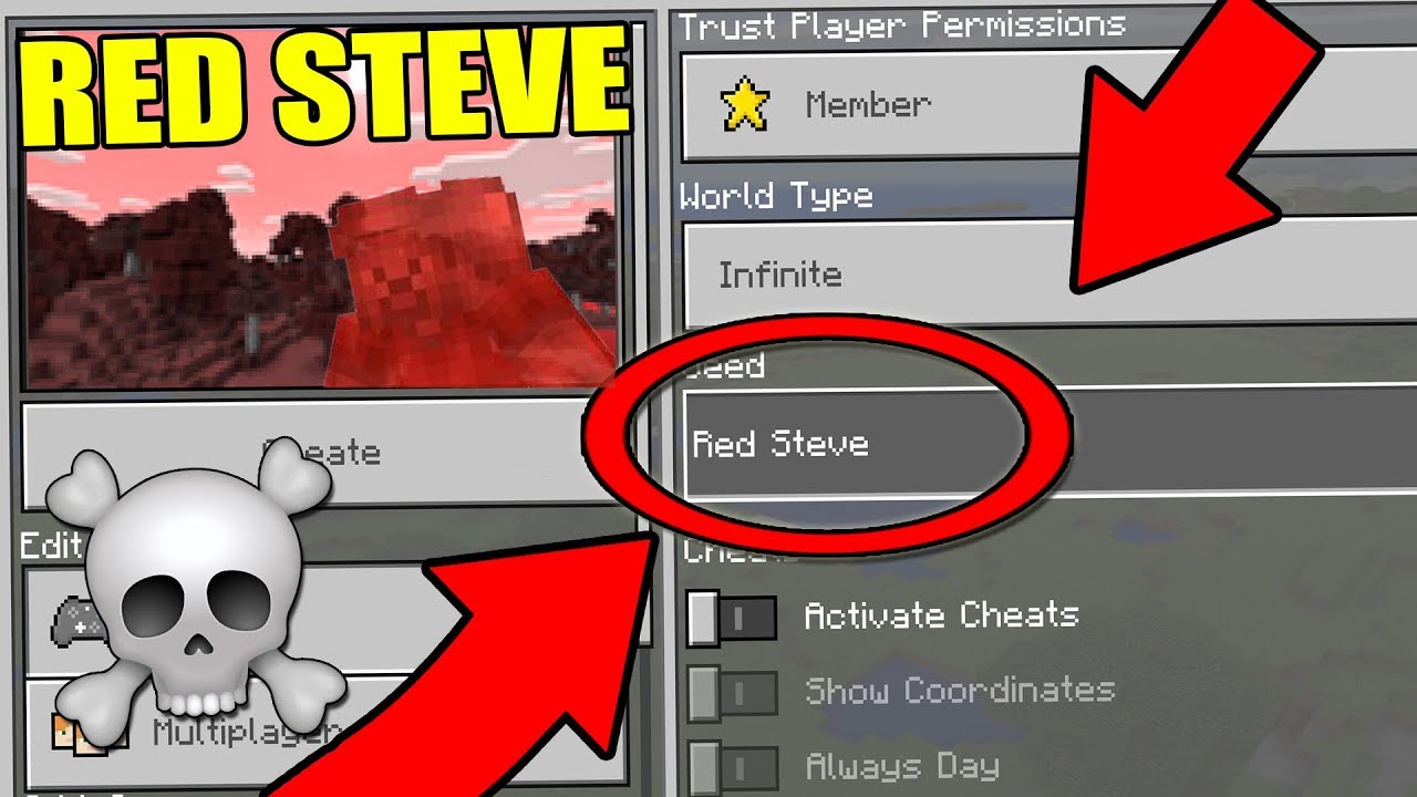 Never Play Minecraft The Red Steve World Haunted Red Steve Seed Youtube