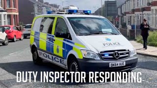 *RARE* Duty Inspector Mercedes Vito Van Responding - Merseyside Police