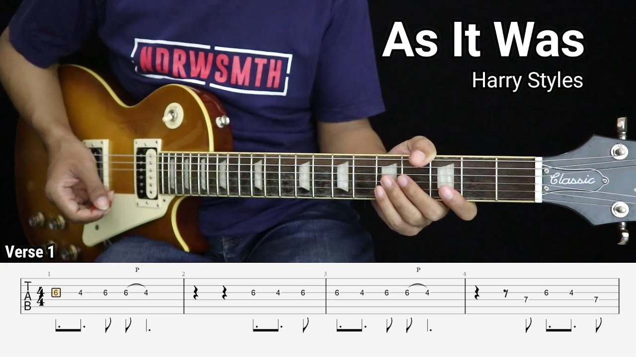 As It Was - Harry Styles - Guitar Instrumental Cover + Tab