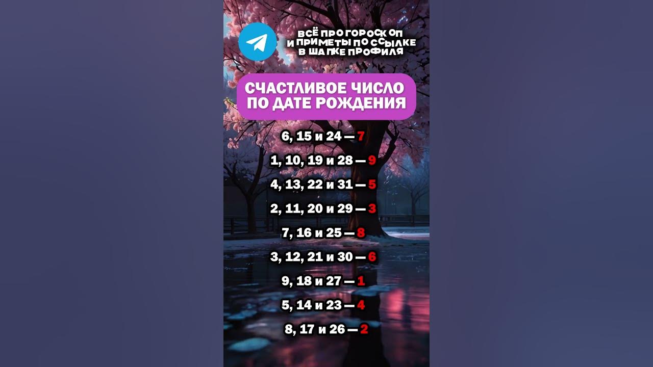 Счастливое число по дате рождения #астрология #гороскоп #astrology # ...
