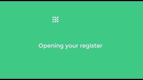 Opening your register in KRISP POS