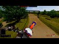 Mx bikes  hitting the big jump on forest raceway on a 125