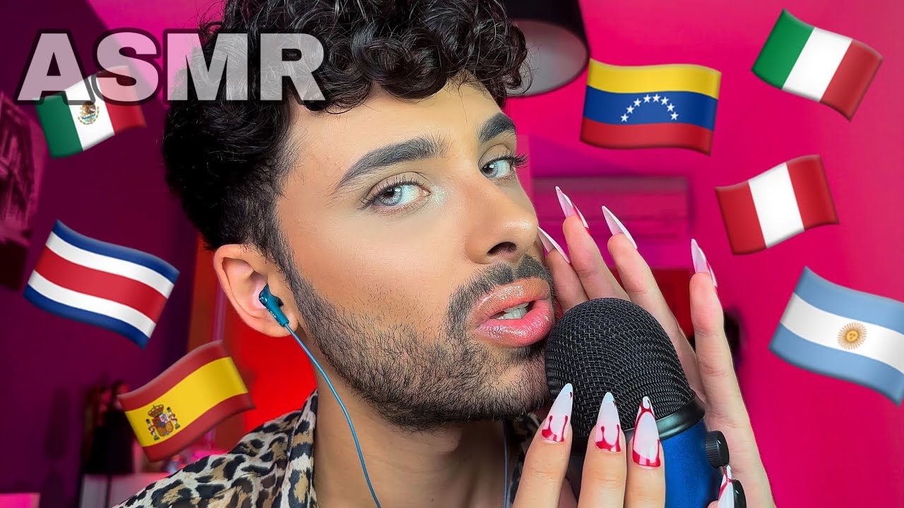 ASMR ❤️ ESPECIAL 20K SUBS❤️ Palabras detonantes de VUESTROS PAÍSES + mouth sounds + SALUDOS + SORTEO