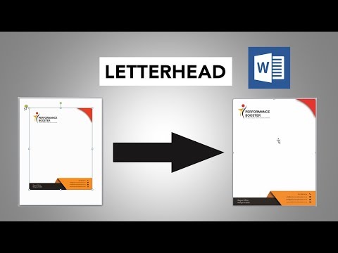 How to Insert Letterhead in MS Word with Full Width and