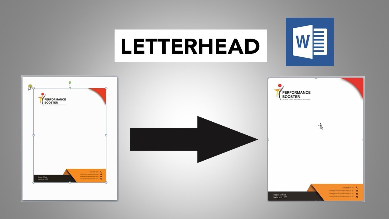 How To Insert Letterhead In Ms Word With Full Width And Height