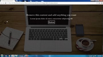 Pure CSS Moving Background Image - CSS Animation with keyframes