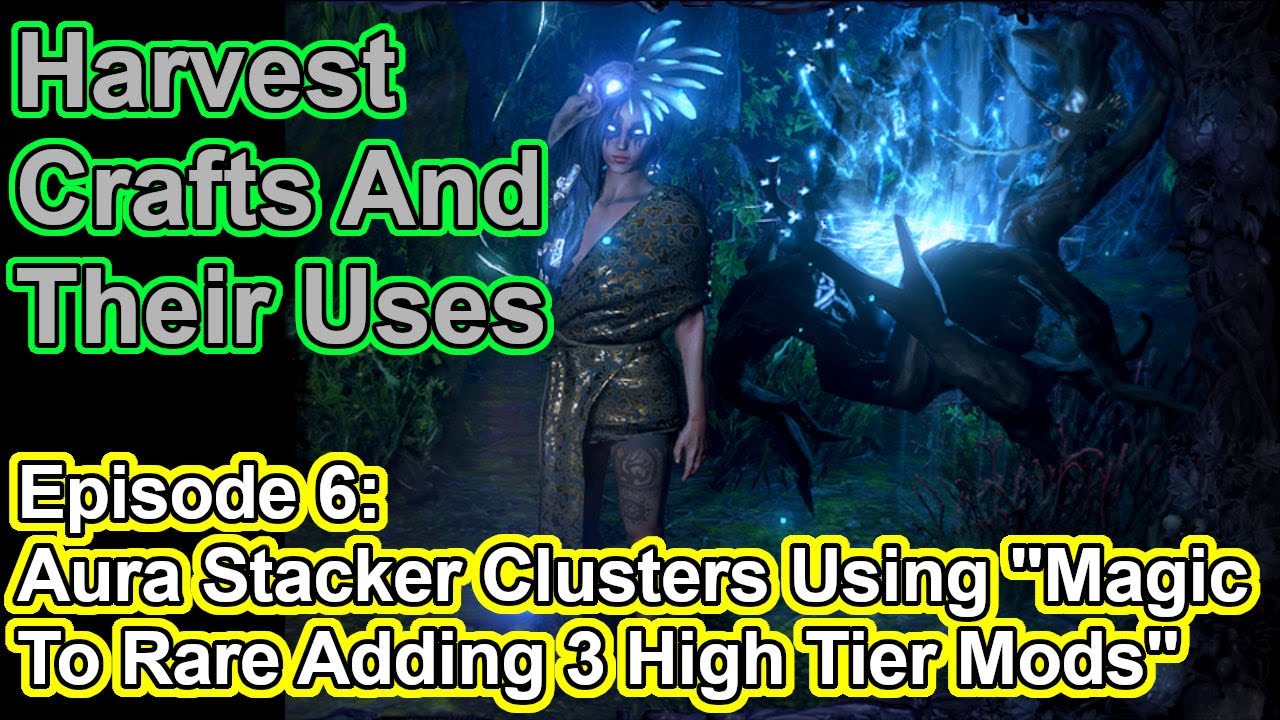 POE Harvest Crafts Aura Stacking Cluster Jewels Introspection + Good