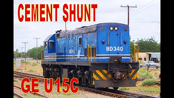 Botswana Railways GE U15C 335 Shunting Cement Wagons at Gaborone Main Yard