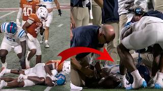 Kewan Lacy Injury Update - Ole Miss Star Running Back Carted Off vs Texas