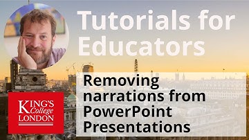 Deleting narrations from PowerPoint presentations
