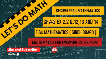 Second Year Mathematics Chapter#2 Ex 2.2 Q.12,13 and 14 (In-Center of a Triangle) Lecture #125.
