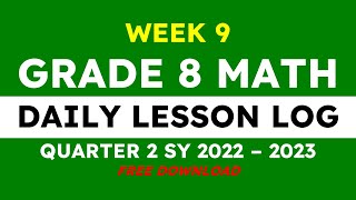 QUARTER 2 - WEEK 9 DLL MATHEMATICS 8