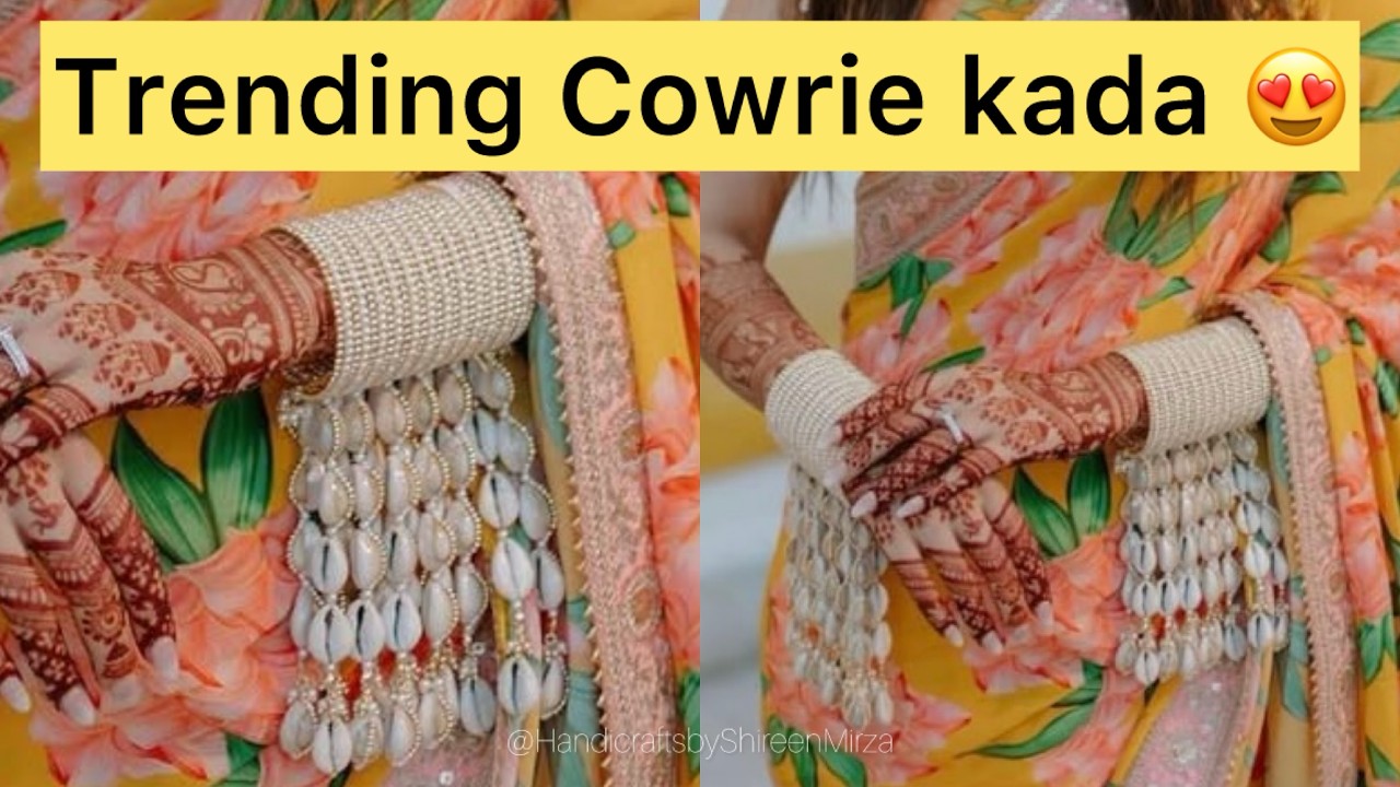 Shell Jewellery Making |Cowrie Shell Bangle | Haldi Jewellery Making At Home |Handicrafts By Shireen