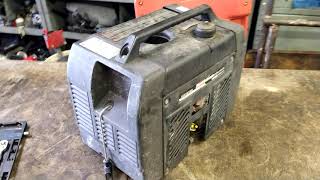 coleman powermate 1850 watts model pm0401855 generator recoil pull rope repair.